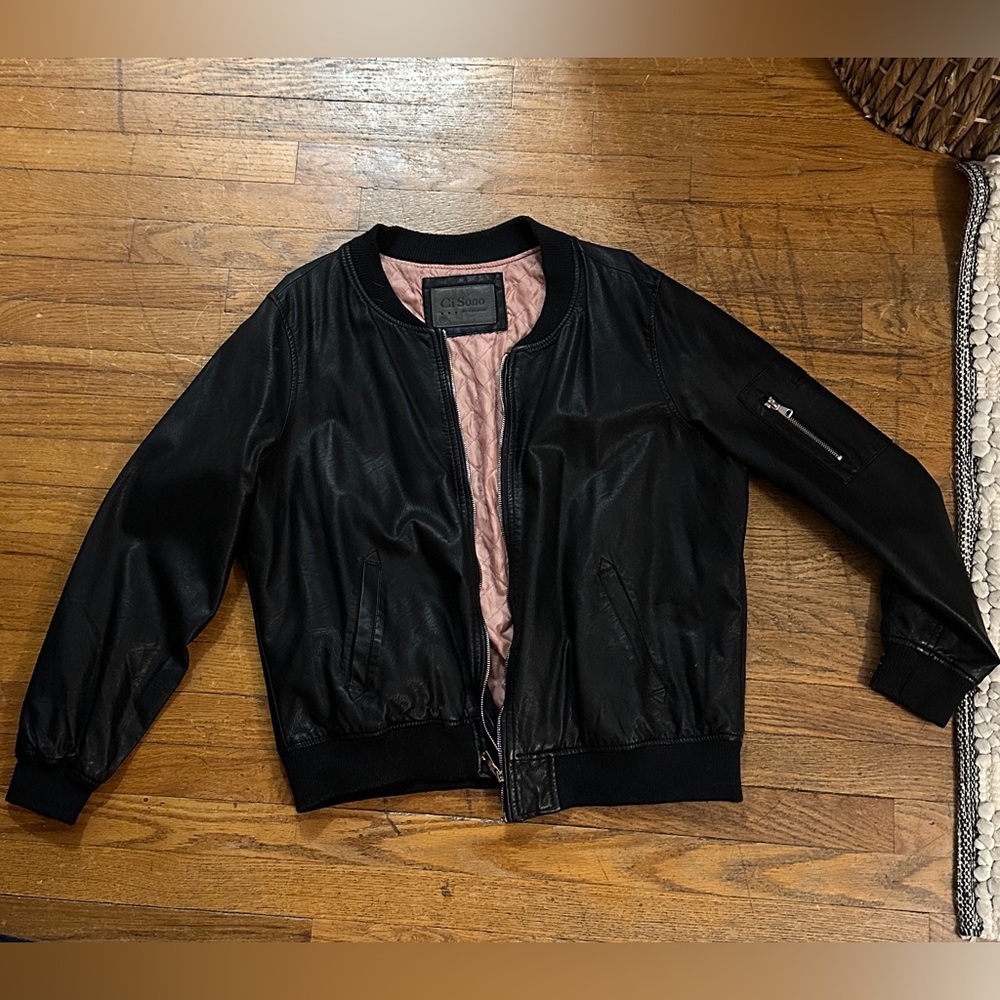 Ci Sono Leather Black Jacket